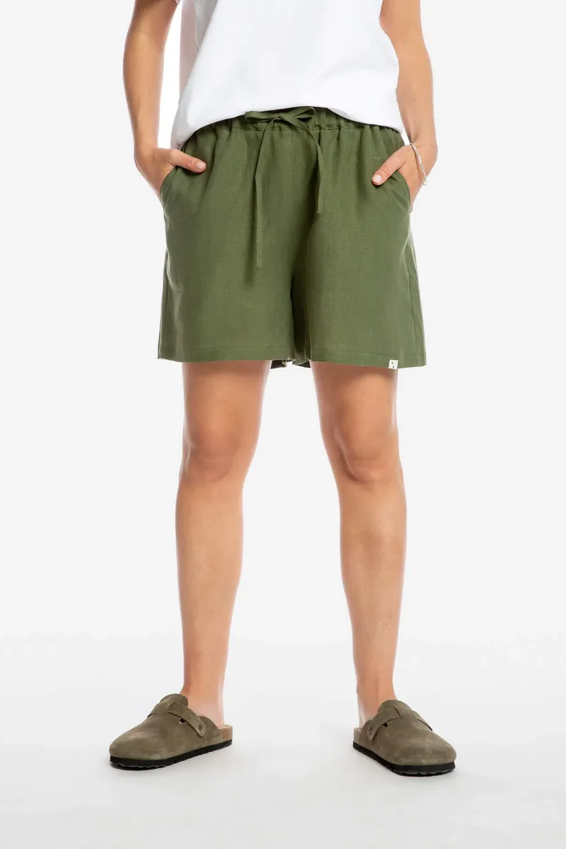 MATONA MATONA Damen vegan Kurze Hose Einfach Olive, Olivgrün, – Produktbild 2 von 2