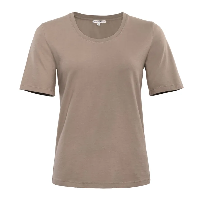 Living Crafts Living Crafts - Damen T-Shirt (100% Bio-Baumwolle), Braun, – Produktbild 5 von 5