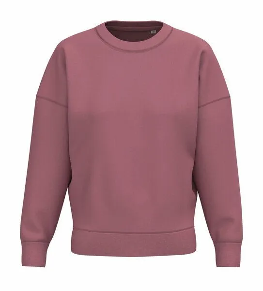 Greenspired Greenspired Umweltfreundliches Damen Sweatshirt mit Rundhalsausschnitt und überschnittenen Schultern 300g/m², Rosa, – Produktbild 1 von 1