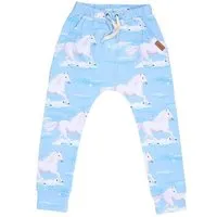 Walkiddy Baby Jogginghose GOTS zertifiziert Bio-Baumwolle Hellblau Allover-Print elastischer Bund weich – Walkiddy – Produktbild 1 von 1