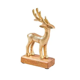 Mitienda Shop Mitienda Shop Hirsch Weihnachtsdeko gold Aufsteller – Produktbild 1 von 1