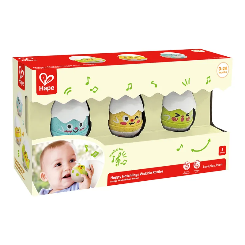 Hape Hape Rasseln Lustige Wackelküken, Mehrfarbig, – Produktbild 3 von 3