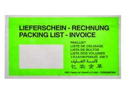 250 Dokumenten- und Lieferscheintaschen DIN lang aus Papier – Produktbild 1 von 1