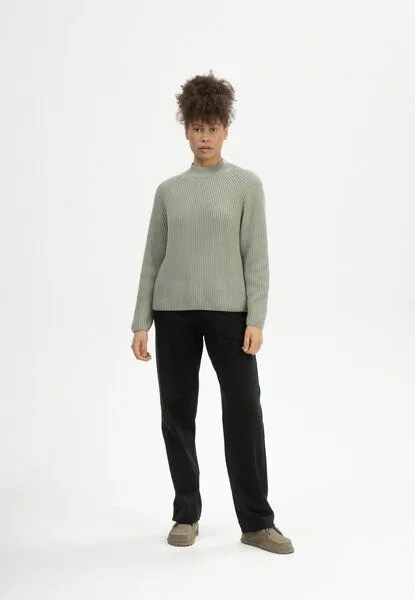 MELA Rippstrick Stehkragenpullover ANALAH | von MELA | Fairtrade & GOTS zertifiziert, Green clay, – Produktbild 3 von 4