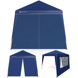 Casaria® Faltpavillon Capri Blau 3x3m inkl 2 Seitenwänden UV-Schutz 50+ – Produktbild 1 von 1