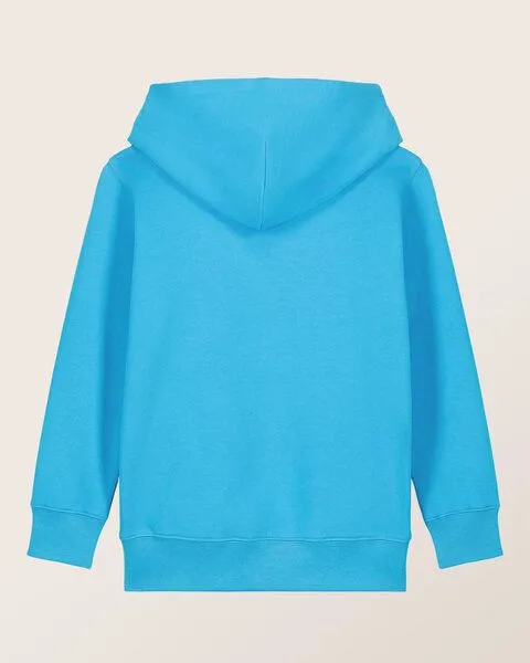 THE FACE OF ELEMENTS THE FACE OF ELEMENTS Playful Color Rush - Relaxed Fit Kids Hoodie aus 100% Bio-Baumwolle, Sky blue (blau), – Produktbild 4 von 4