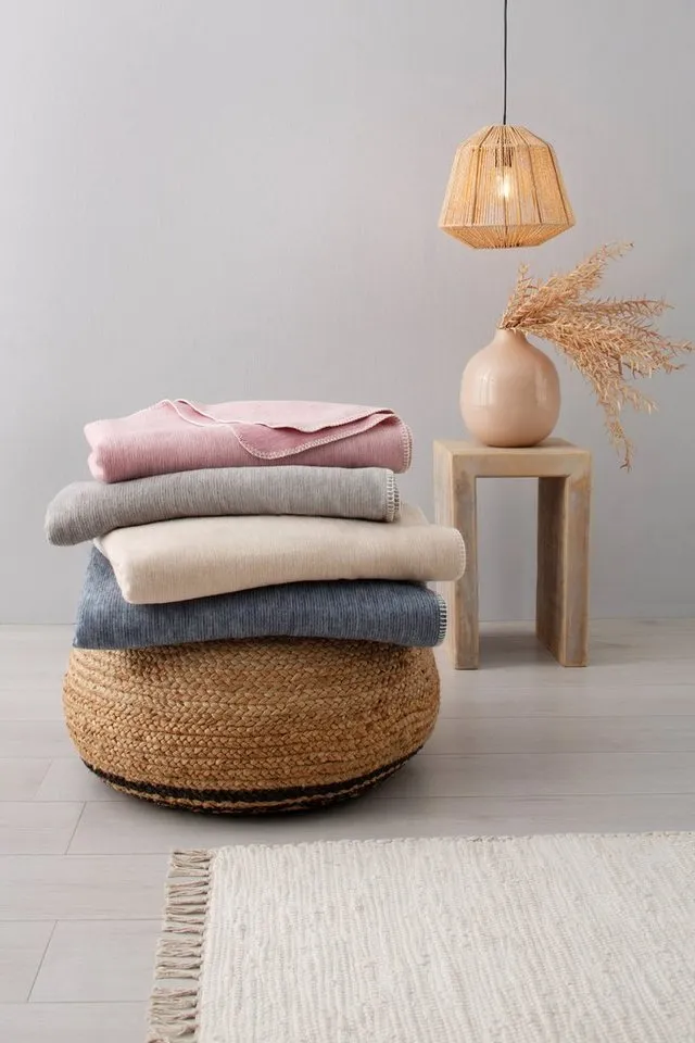 Wohndecke Jannis, OTTO home, GOTS zertifiziert - aus Bio-Baumwolle, Kuscheldecke, Rosa, – Produktbild 5 von 5