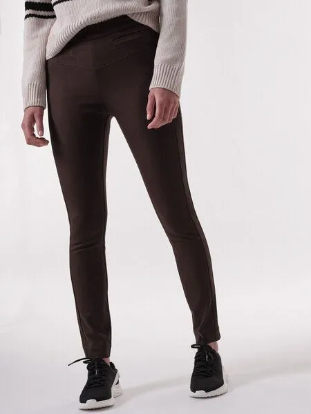 LANIUS LANIUS Slim Fit Hose aus Bio-Baumwolle, Espresso, – Produktbild 3 von 4