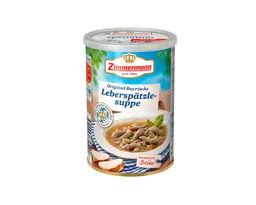 Zimmermann Zimmermann Wurstkonserve, Zimmermann Echt Bayrische Leberspätzle-Suppe konzentriert 400ml – Produktbild 1 von 1