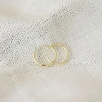 pikfine pikfine Minimalistische Creolen "Franka" 4 Größen // vergoldet – Produktbild 2 von 4