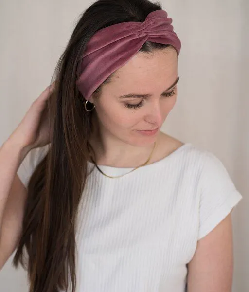 obumi obumi Haarband Bow aus Bio Samt, Dusty rose, – Produktbild 3 von 4