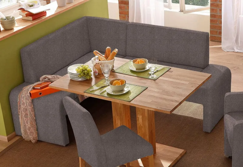 Home affaire Eckbank Bologna, in 2 Größen (langer Schenkel 180 oder 200 cm), verschiedene Qualitäten, Braun, – Produktbild 1 von 5