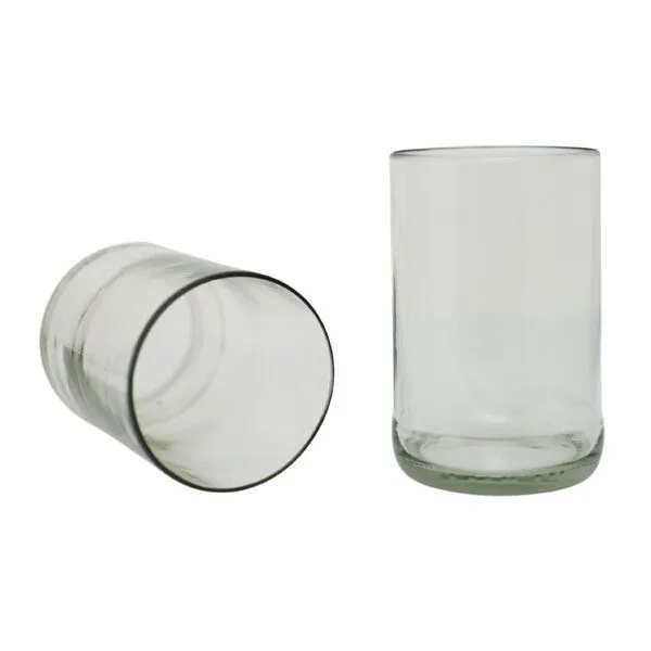 Chako Zanzibar Chako Zanzibar Upcycling Trinkgläser - 2er Set - Weinflasche, Green, – Produktbild 2 von 2
