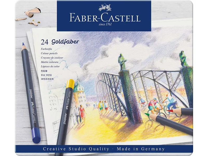 Faber-Castell Faber-Castell Buntstift "Goldfaber", 24er-Set im Metalletui – Produktbild 1 von 1