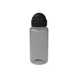 elasto elasto Trinkflasche Junior, 400 ml, RENEW, transparent-schwarz/schwarz, Schwarz / transparent, – Produktbild 1 von 1