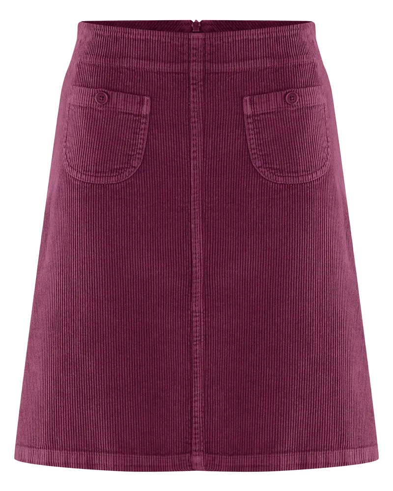 HempAge Hempage Damen vegan Rock Simple Cord Weinrot, Rot, – Produktbild 1 von 2