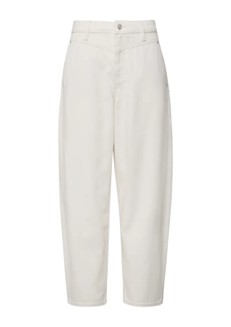 s.Oliver Ankle-Jeans / Relaxed Fit / High Rise / Barrel Leg, Creme, – Produktbild 1 von 4