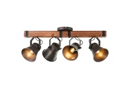 Brilliant Brilliant Deckenstrahler Decca, ohne Leuchtmittel, Spotbalken, 33 cm Höhe x 78 cm Breite, 4 x E27, 10 W, Köpfe schwenkbar – Produktbild 1 von 1