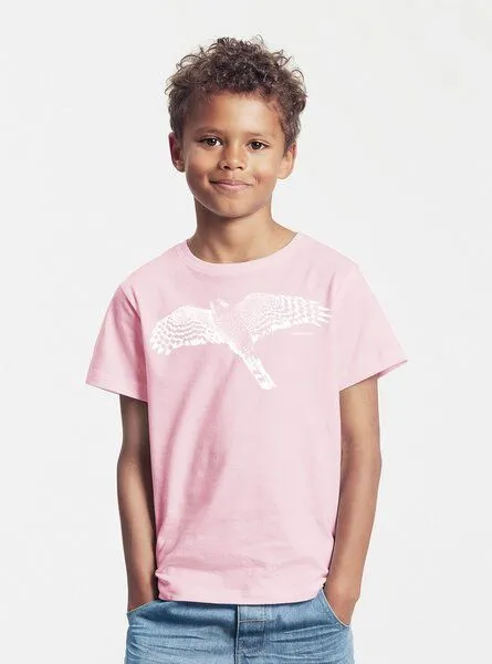 Peaces.bio - handbedruckte Biomode Peaces.bio - handbedruckte Biomode Bio-Kinder T-Shirt Sperber, Rosa, – Produktbild 2 von 2