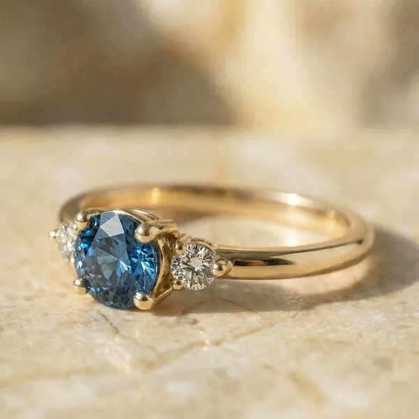 Spirit of Island Spirit of Island Blauer Saphir & Diamanten Ring | 585 Gelbgold, Blau, – Produktbild 2 von 4
