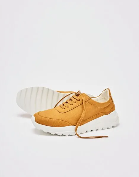 NINE TO FIVE NINE TO FIVE #florida - veganer Runner, minimalistischer Damen Sneaker, Cinnamon micro, – Produktbild 4 von 4
