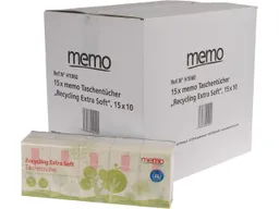 Memo memo Taschentücher Recycling Extra Soft 15x15x10, 4-lagig – Produktbild 1 von 1