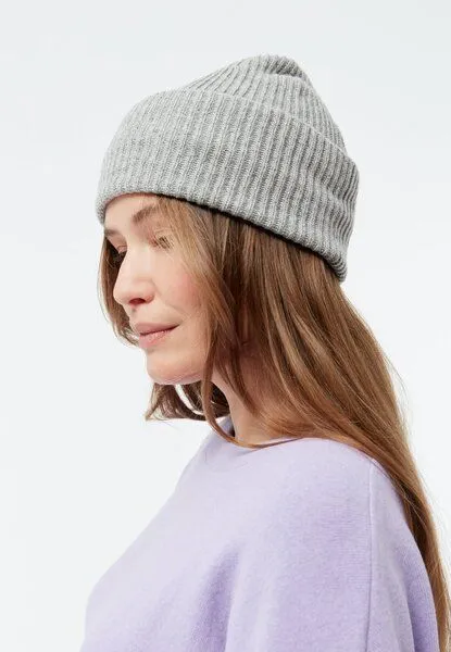Givn Berlin Givn Berlin Beanie GBParis aus Bio-Baumwoll Strick, Mid grey, – Produktbild 2 von 4