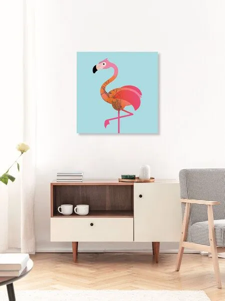 Photocircle Photocircle Poster / Leinwandbild - Kinderzimmer-Flamingo – Illustration für Kinder – Produktbild 2 von 4