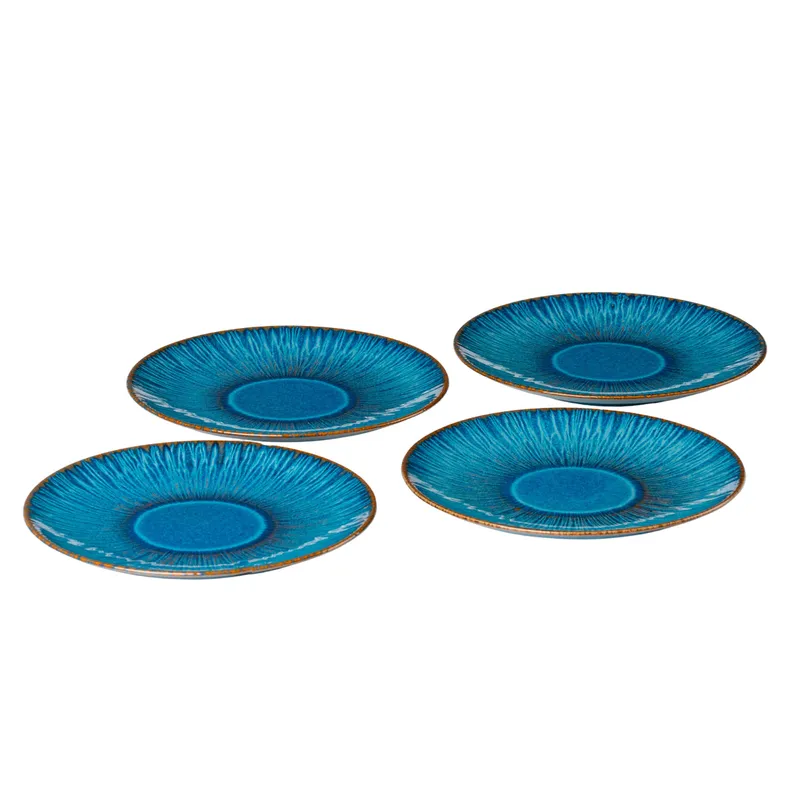 Gipfelstück Gipfelstück Eisfall Speiseteller-Set, Steinzeug, Blau, – Produktbild 2 von 4