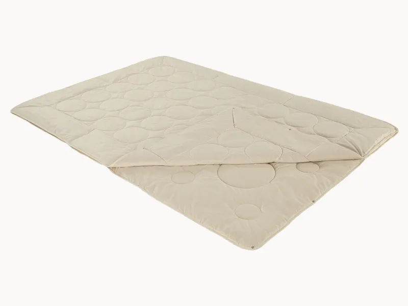 allnatura Kamelflaumhaar-Leicht-Kombi-Bettdecke "Cammello" 140x200 cm Druckknöpfe, Weiß, – Produktbild 1 von 2