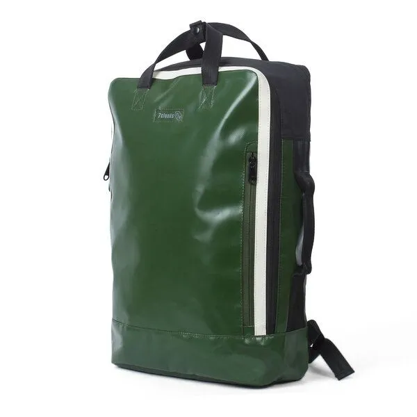 7clouds 7clouds Laptop-Rucksack Agal 7.3 M, Junglegreen - offwhite, – Produktbild 2 von 4