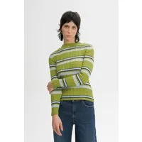MELA MELA Damen vegan Strickpullover Namari Mixed Nature Gestreift – Produktbild 1 von 1