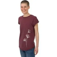 Life Tree Life-Tree Shirt aus Biobaumwolle Fairwear für Damen "Ginkgo" in Washed Red/ Washed White, Rot, – Produktbild 1 von 1