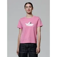 watapparel watapparel T-Shirt Frauen Astronaut in paper boat, Bubble pink, – Produktbild 1 von 1