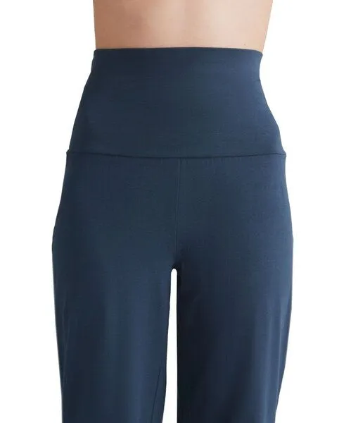 Leela Cotton Leela Cotton Damen Fitnesshose Bio-Baumwolle 1726, Navy, – Produktbild 1 von 4
