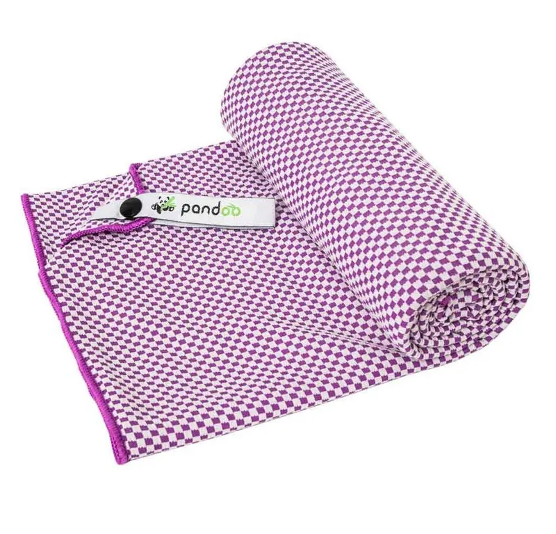 pandoo pandoo Reisehandtuch Reisehandtuch mit Bambus Aktivkohlefasern, Lila, – Produktbild 3 von 5