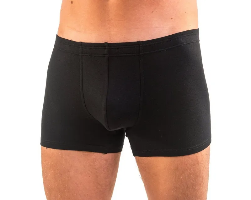 HERMKO Boxer 8900 (Pack, 2er) Bio-Baumwolle/Elastan Dehnbund ohne Eingriff hergestellt in EU, Schwarz, – Produktbild 2 von 3