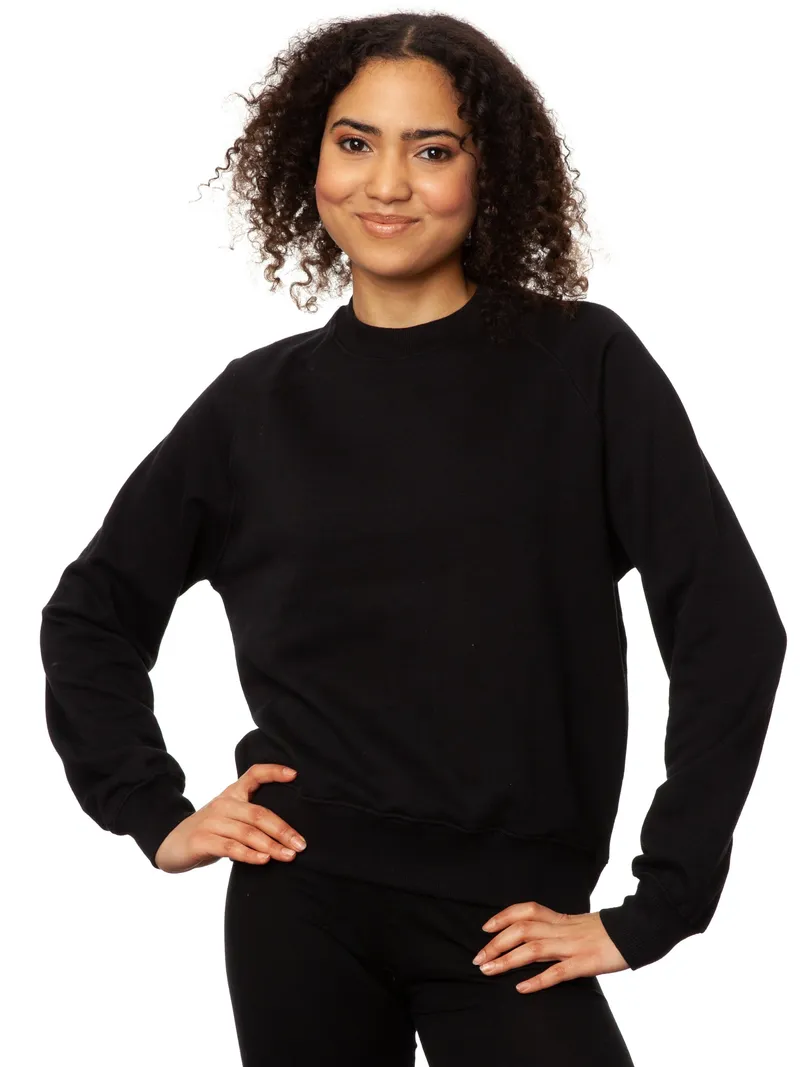 FellHerz FellHerz Damen Raglan Sweater bio & fair, Schwarz, – Produktbild 1 von 4