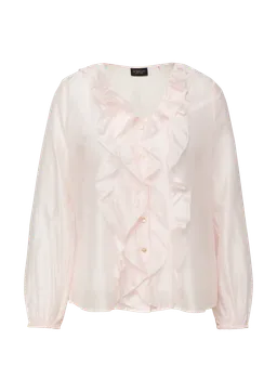 s.Oliver Luftige Lyocell-Bluse mit Volants – Produktbild 1 von 1