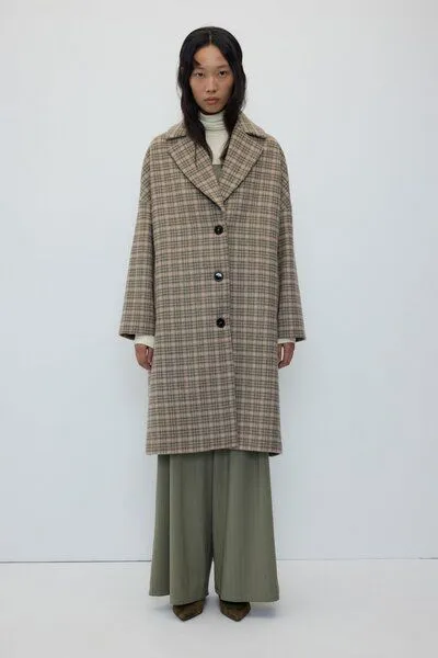 Rita Row Rita Row Langer Oversize-Wollmantel HYAT, Checkered, – Produktbild 1 von 4