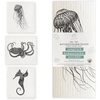 LIGARTI Schwammtücher 3er-Set »Unter Wasser« von LIGARTI | wiederverwendbar | kompostierbar | Naturschwammtücher – Produktbild 1 von 1