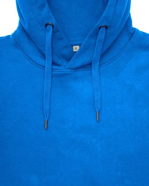 Earth Positive Earth Positive Unisex Pullover Hoody Kängurutasche Bio Baumwolle, Bright blue, – Produktbild 4 von 4