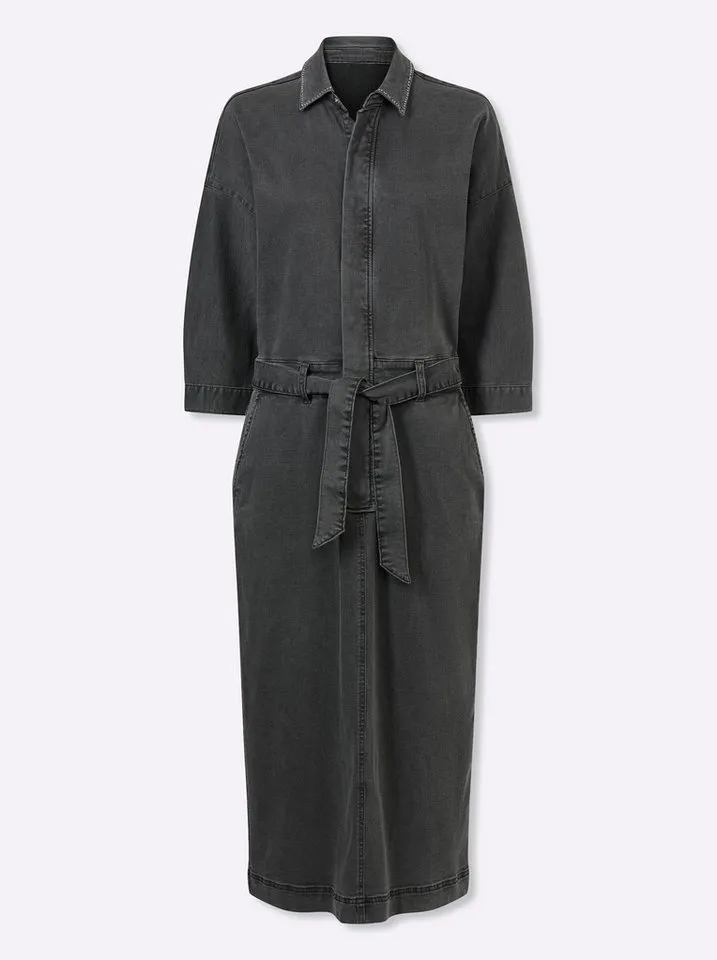 heine heine Etuikleid Jeans-Kleid 3/4-Arm, Grau, – Produktbild 5 von 5