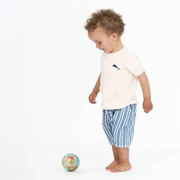 Sense Organics sense-organics Baby Shorts blau-weiß gestreift, Modell LEI, Blau-weiß gestreift, – Produktbild 2 von 2