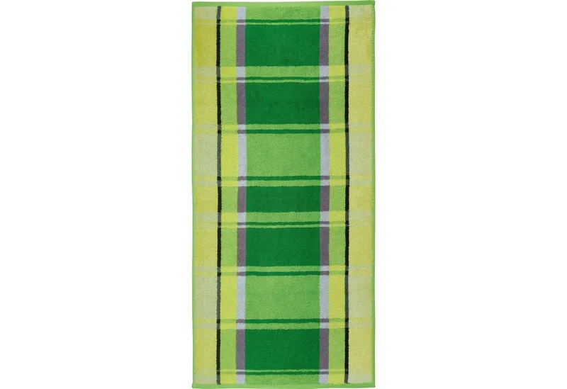Erwin Müller Handtuch Handtuch "Ludwigsburg" 4er-Pack, Jacquard, Walk-Frottier Uni/Karo/Ornamente, Grün, – Produktbild 2 von 8