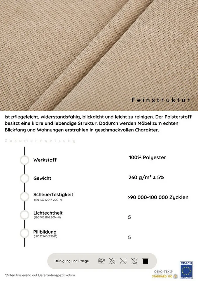 COLLECTION AB Schlafsofa Ulla, B: 186 cm, Liegel. 142x186 cm, Schlaffunktion, Bettkasten & 2 Wende-Rückenkissen, Grau|rot, – Produktbild 4 von 5