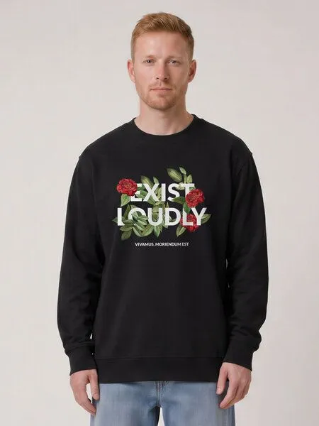 watapparel watapparel Sweatshirt Unisex Exist Loudly, Black, – Produktbild 2 von 2