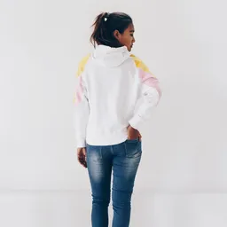 The Driftwood Tales The Driftwood Tales Damen vegan Amy Hoodie Weiß Gelb – Produktbild 1 von 1
