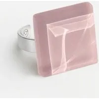 ALEXASCHA ALEXASCHA Geometrischer Statement Ring aus Glas | PUREFORM, Sandrosa, – Produktbild 1 von 1