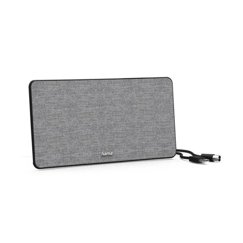Hama Hama Zimmerantenne "Stoff-Design", DVB-T2, aktiv, Grau/Schwarz – Produktbild 5 von 6
